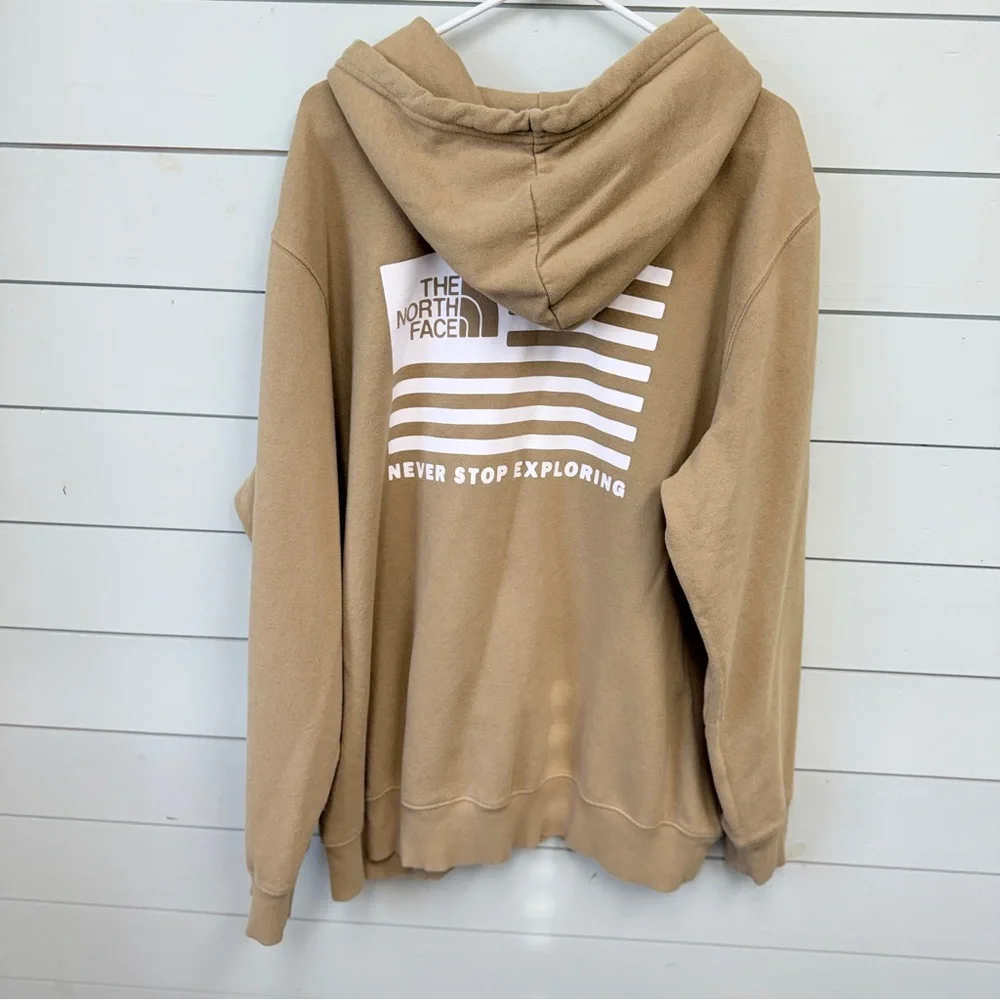 The‎ North Face tan yellow Pullover Hoodie men’s size XXL
